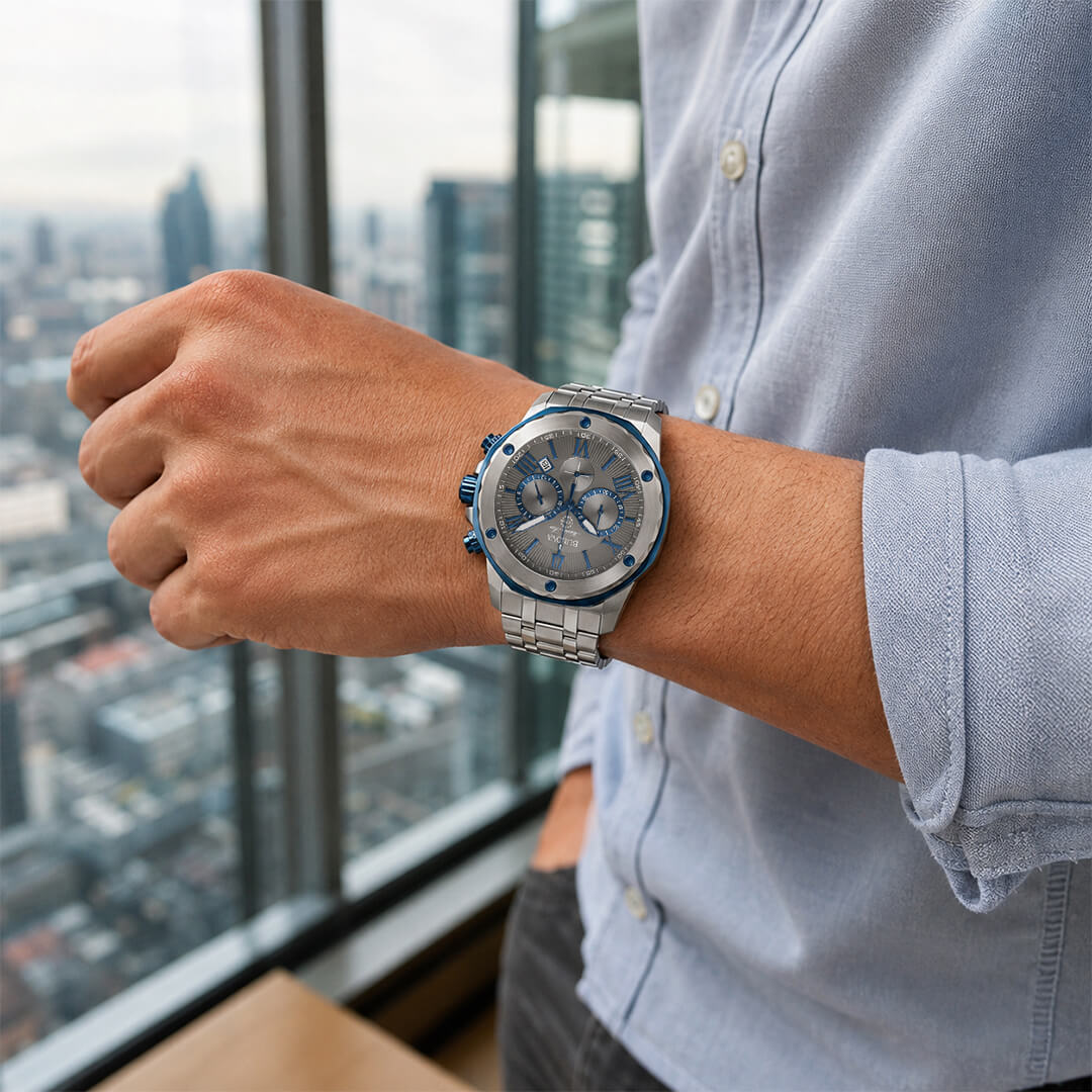 Reloj Bulova Marine Star 98B411 Hombre Acero Gris