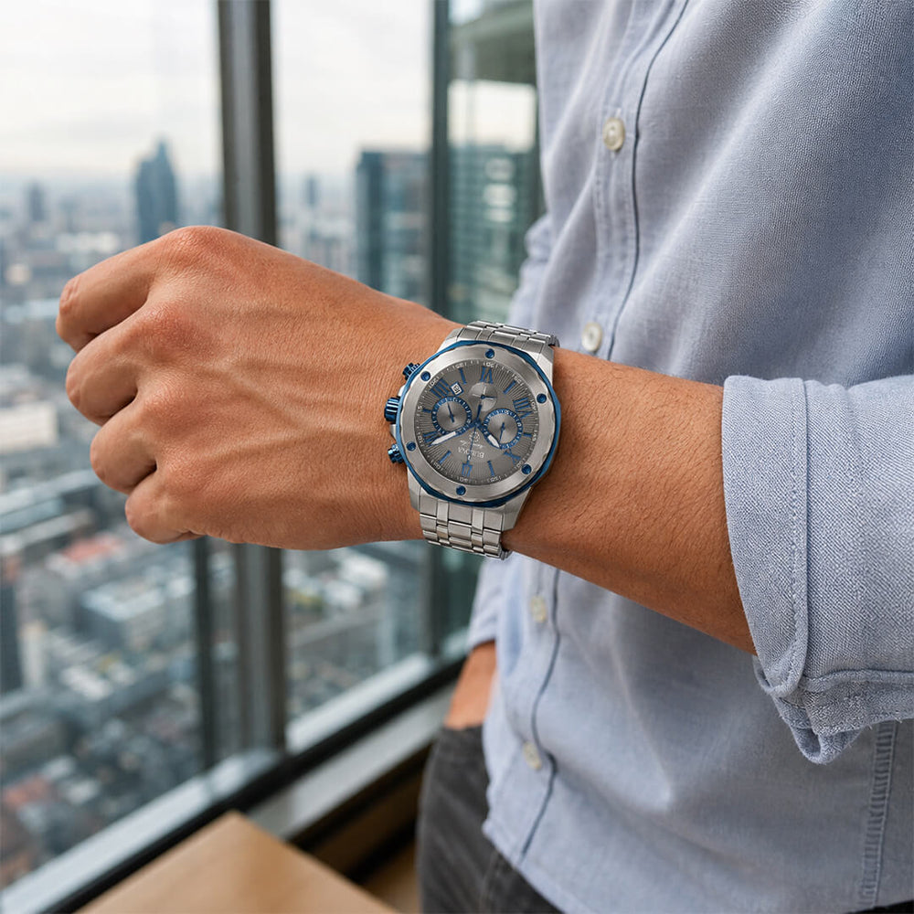 Reloj Bulova Marine Star 98B411 Hombre Acero Gris