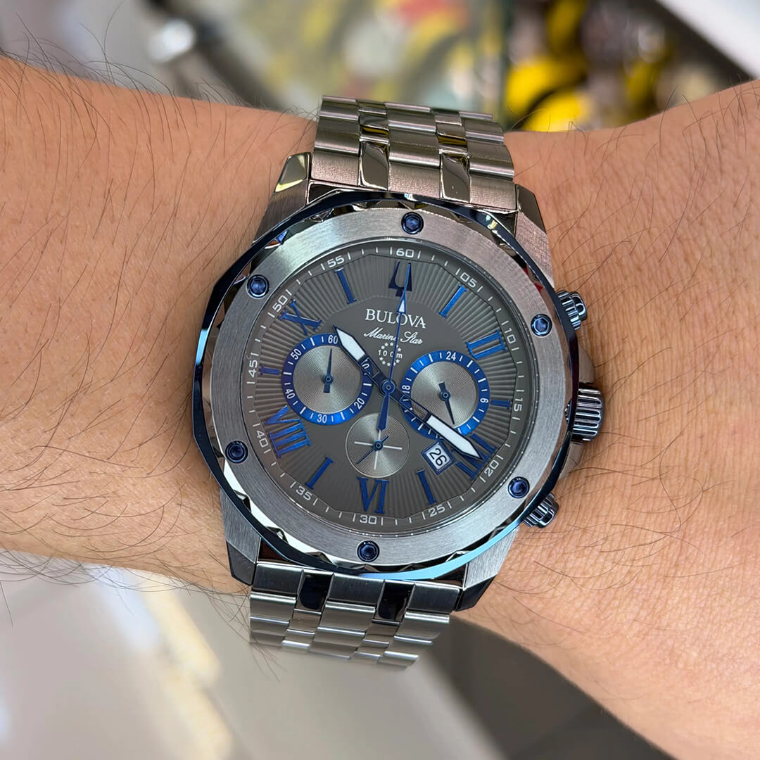 Reloj Bulova Marine Star 98B411 Hombre Acero Gris
