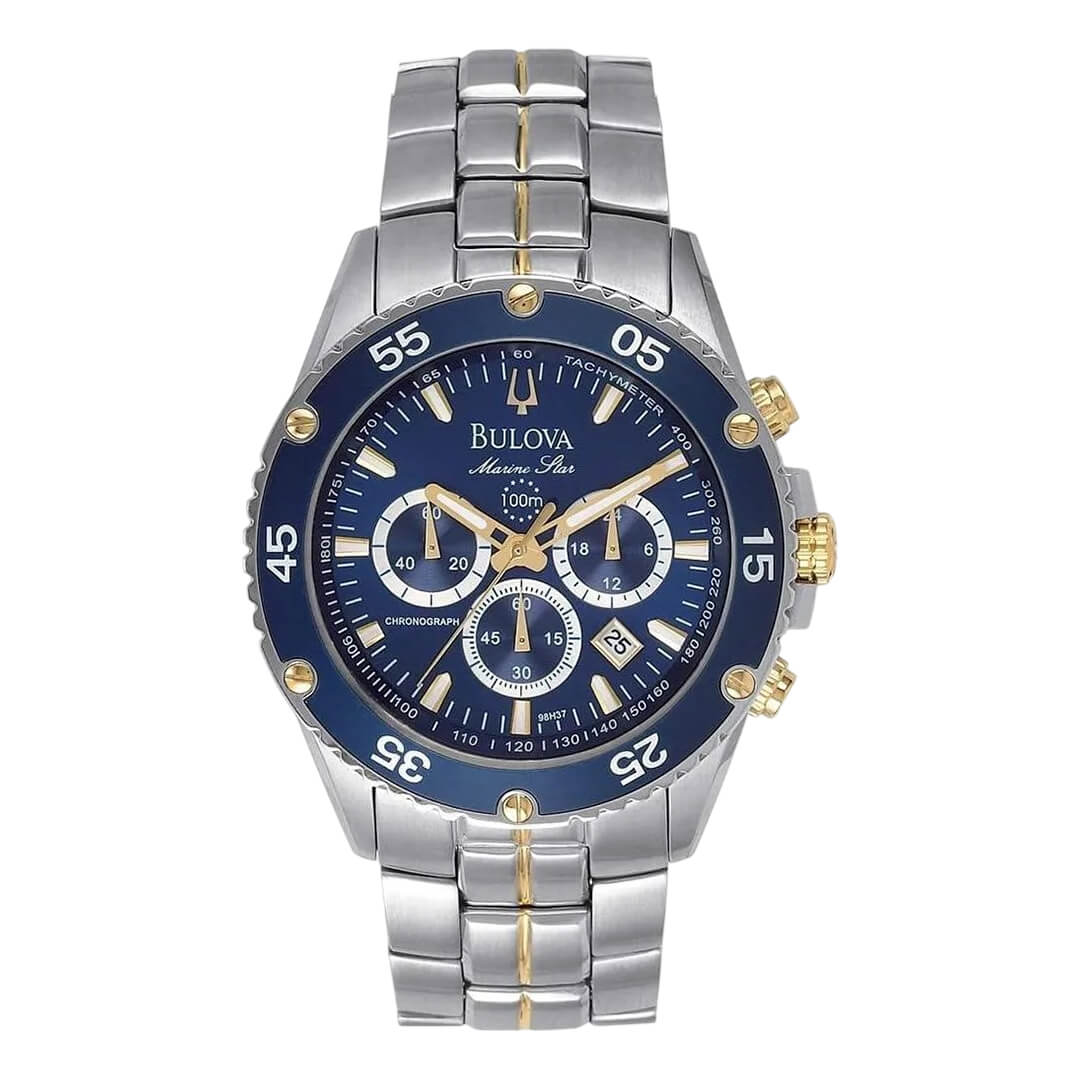 Reloj Bulova Marine Star 98H37 Hombre Acero Plateado | BUL-20