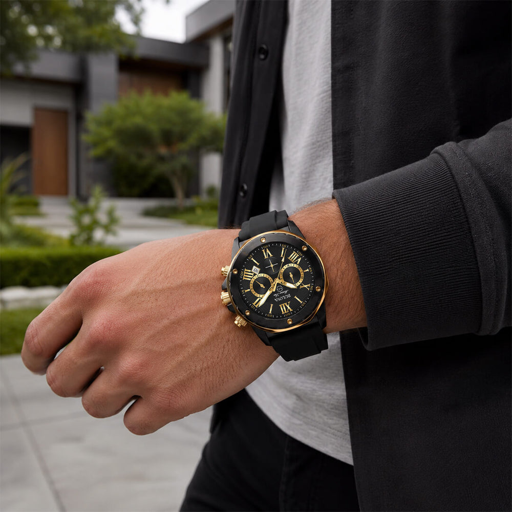 Reloj Bulova Marine Star 98B278 Hombre Silicona Negro