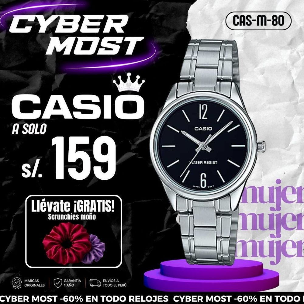 Reloj Casio LTP-V005D-1BU Mujer Acero Plateado