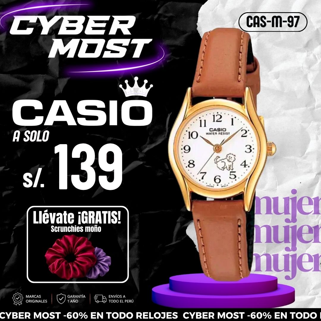Reloj Casio LTP-1094Q-7B7RDF Mujer Cuero Marrón