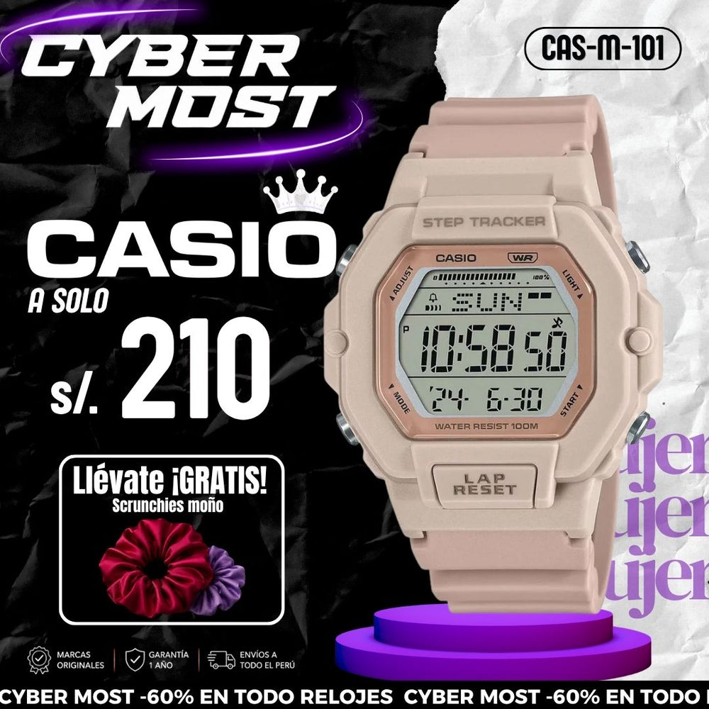 Reloj Casio LWS-2200H-4AV Mujer Resina Rosado