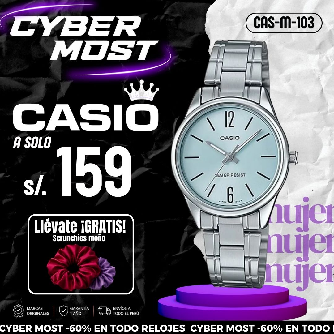 Reloj Casio LTP-V005D-2BU Mujer Acero Plateado