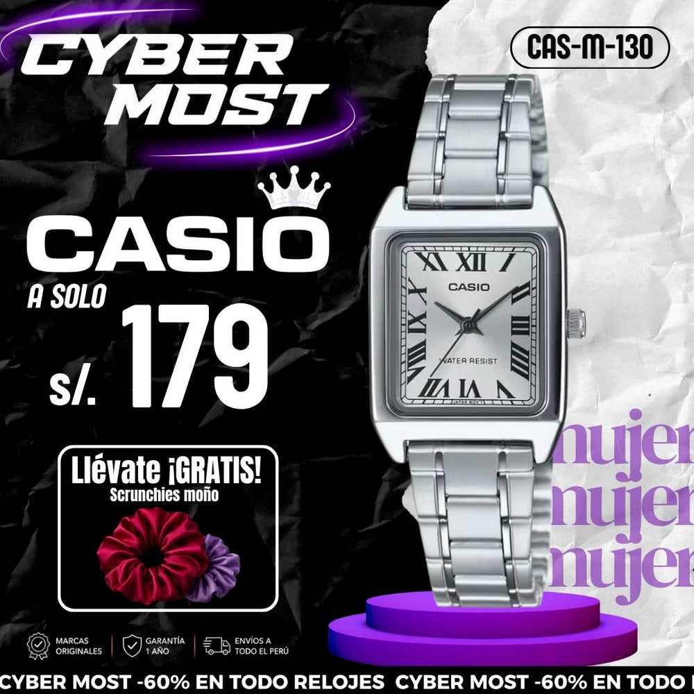 Reloj Casio LTP-V007D-7B Mujer Acero Plateado