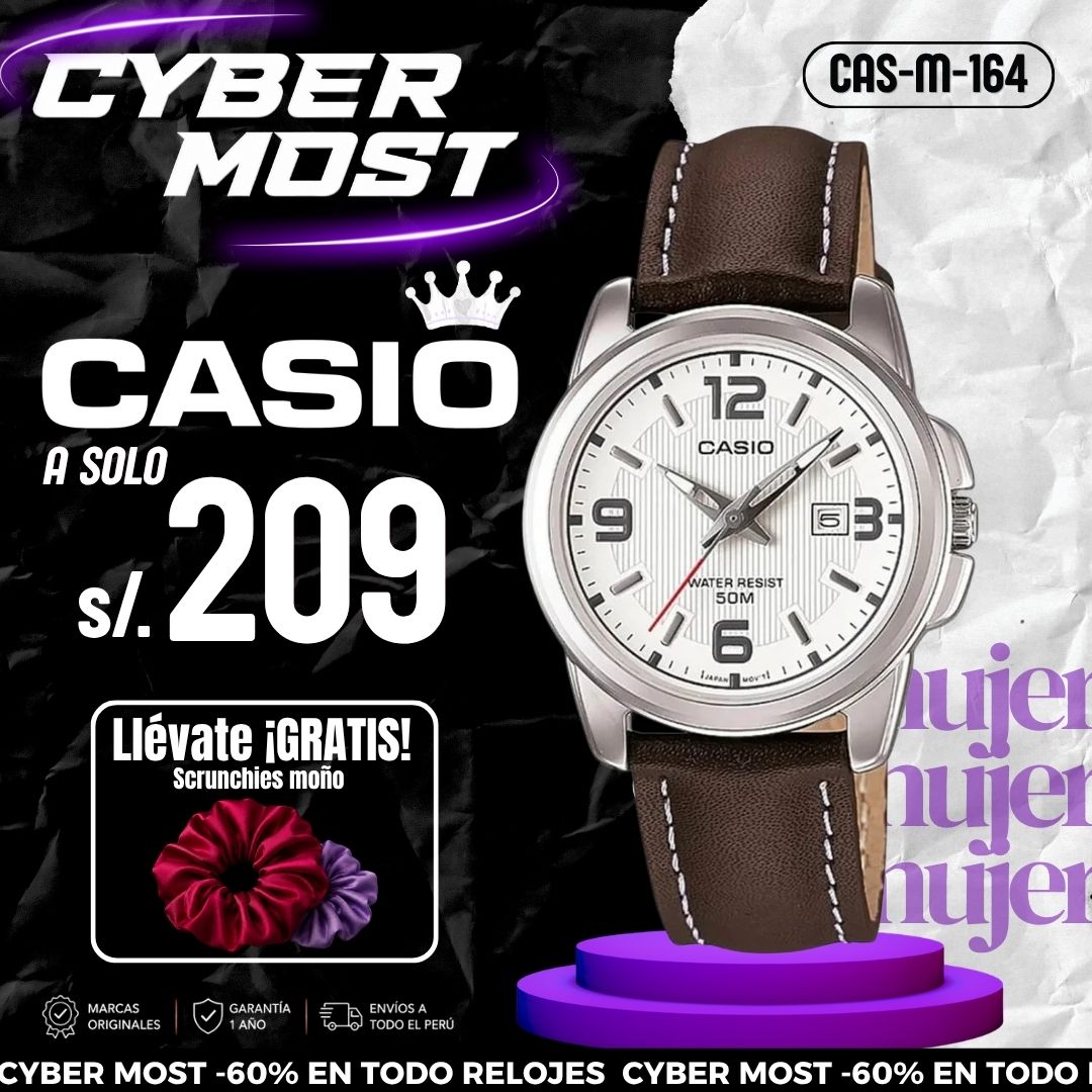 Reloj Casio LTP-1314L-7AV Mujer Cuero Marrón