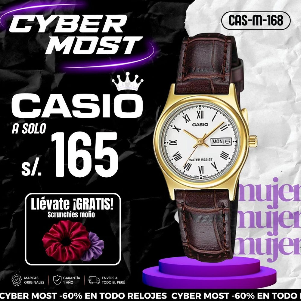 Reloj Casio LTP-V006GL-7B Mujer Cuero Marrón