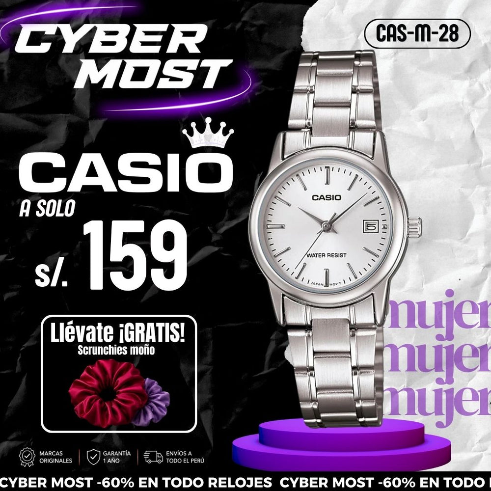 Reloj Casio LTP-V002D-7A Mujer Acero Plateado