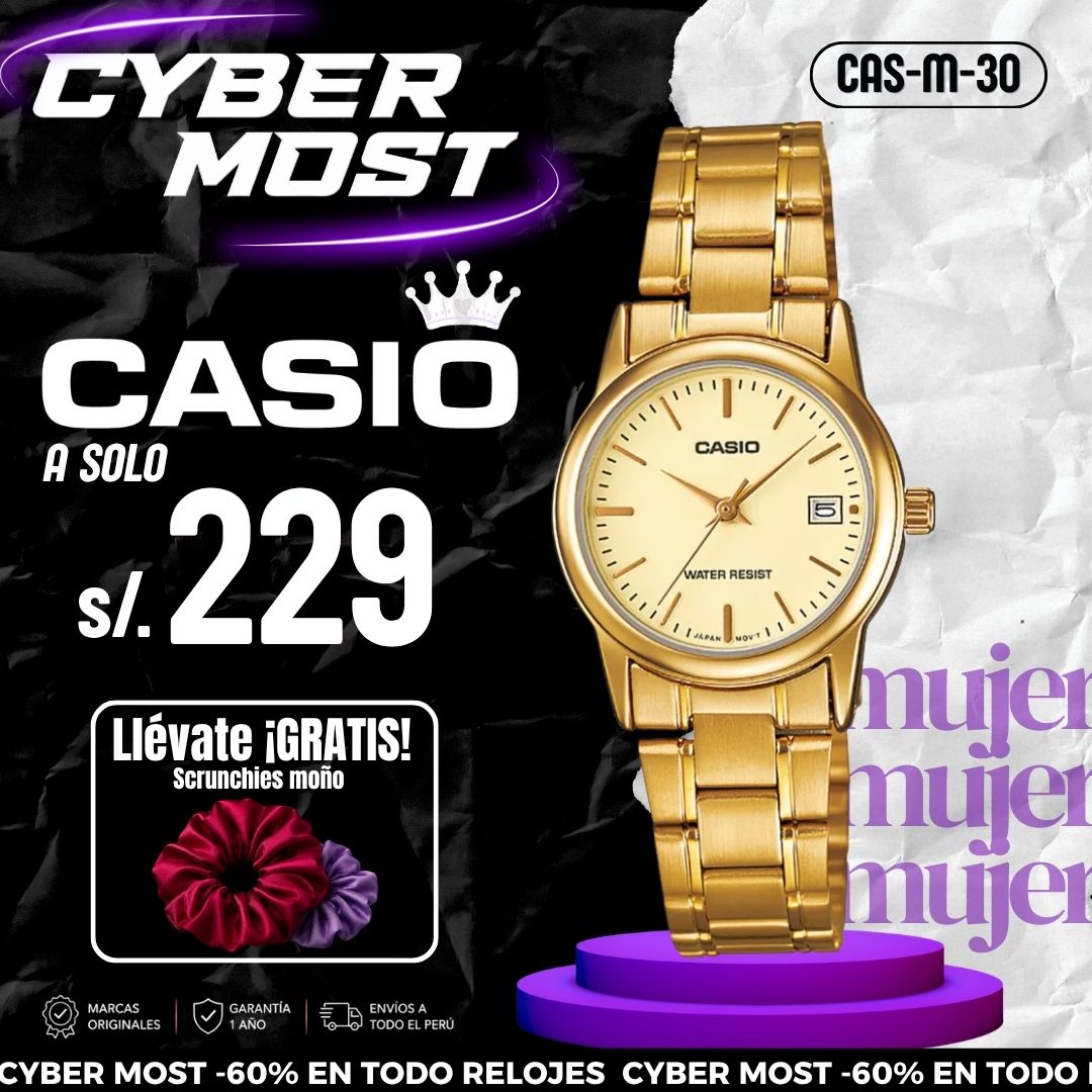 Reloj Casio LTP-V002G-9A Mujer Acero Dorado