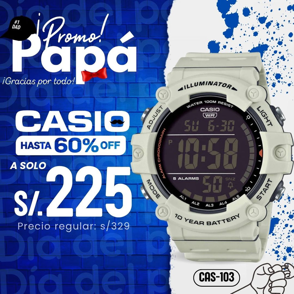 Reloj Casio AE-1500WH-8B2V Hombre Resina Blanco