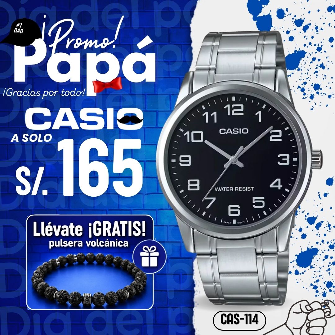 Reloj Casio MTP-V001D-1B Hombre Acero Plateado