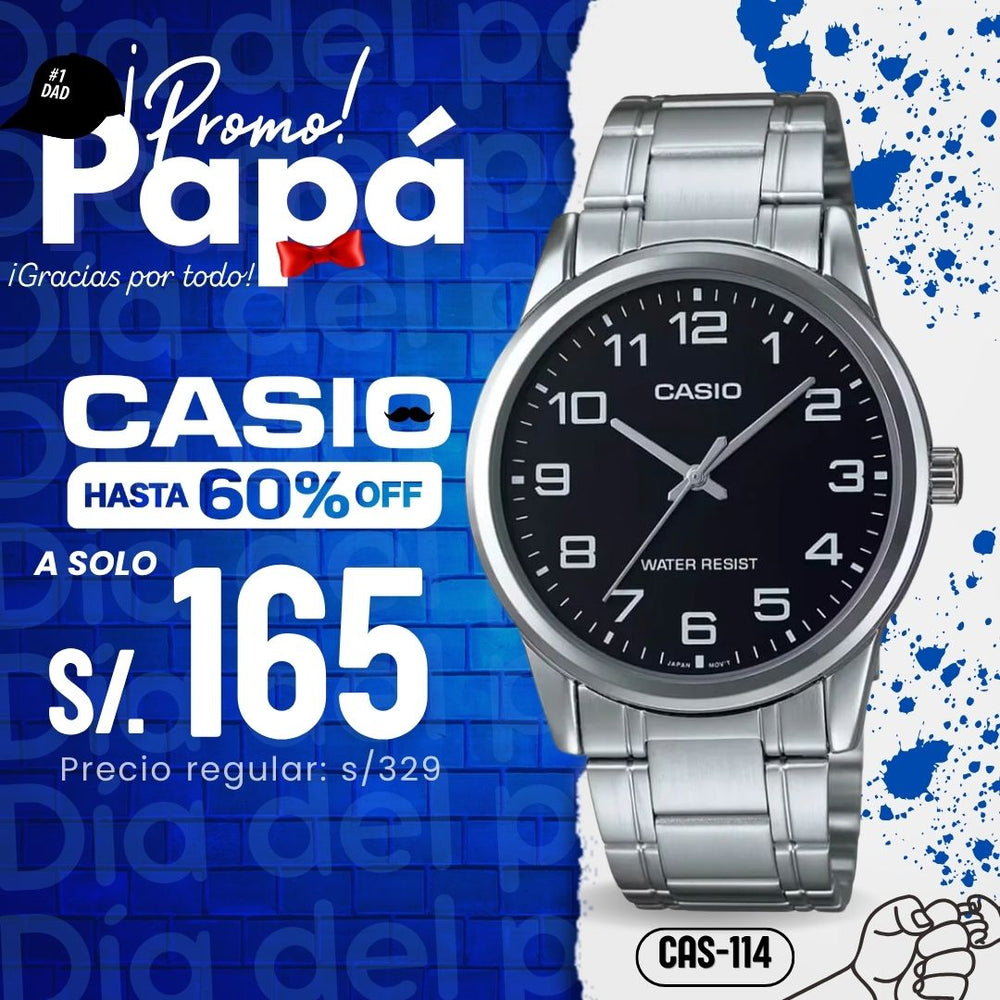Reloj Casio MTP-V001D-1B Hombre Acero Plateado