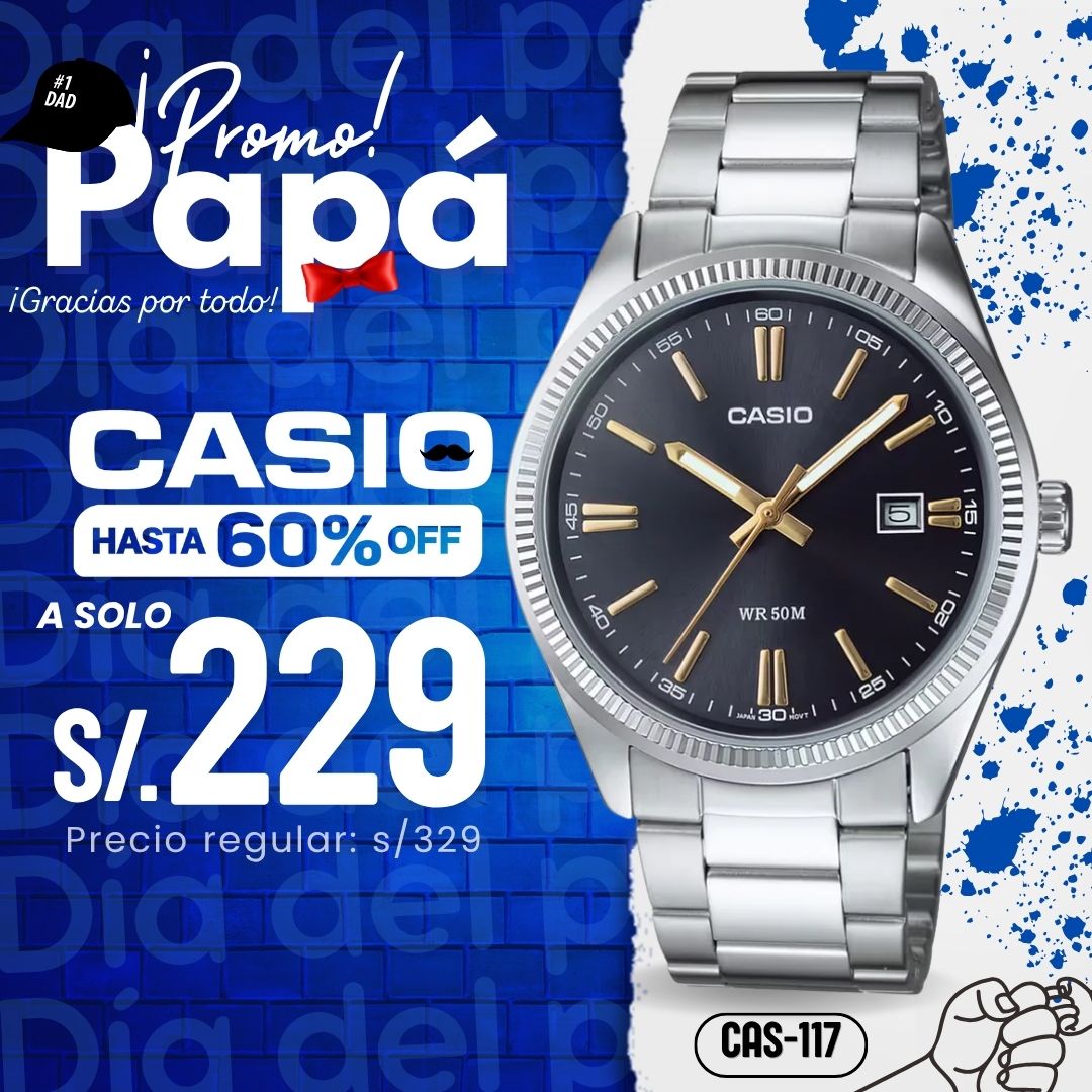 Reloj Casio MTP-1302D-1A2V Hombre Acero Plateado