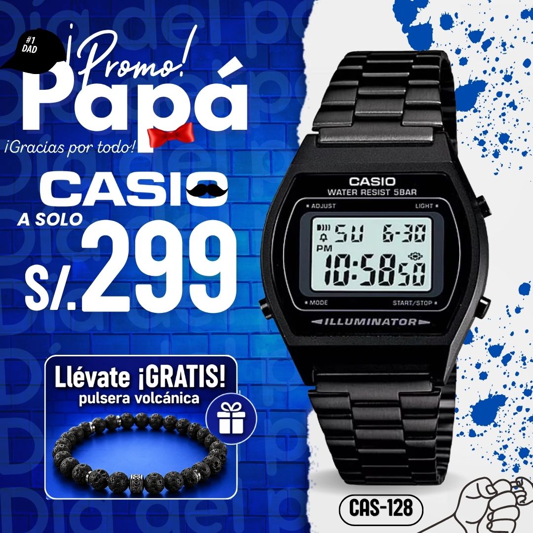 Reloj Casio B640WB-1AD Hombre Acero Negro