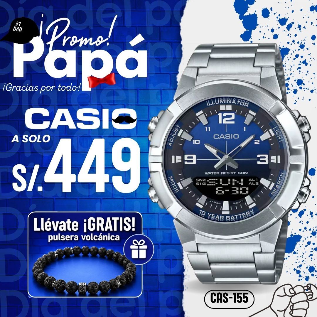 Reloj Casio AMW-870DA-2A1VDF Hombre Acero Plateado