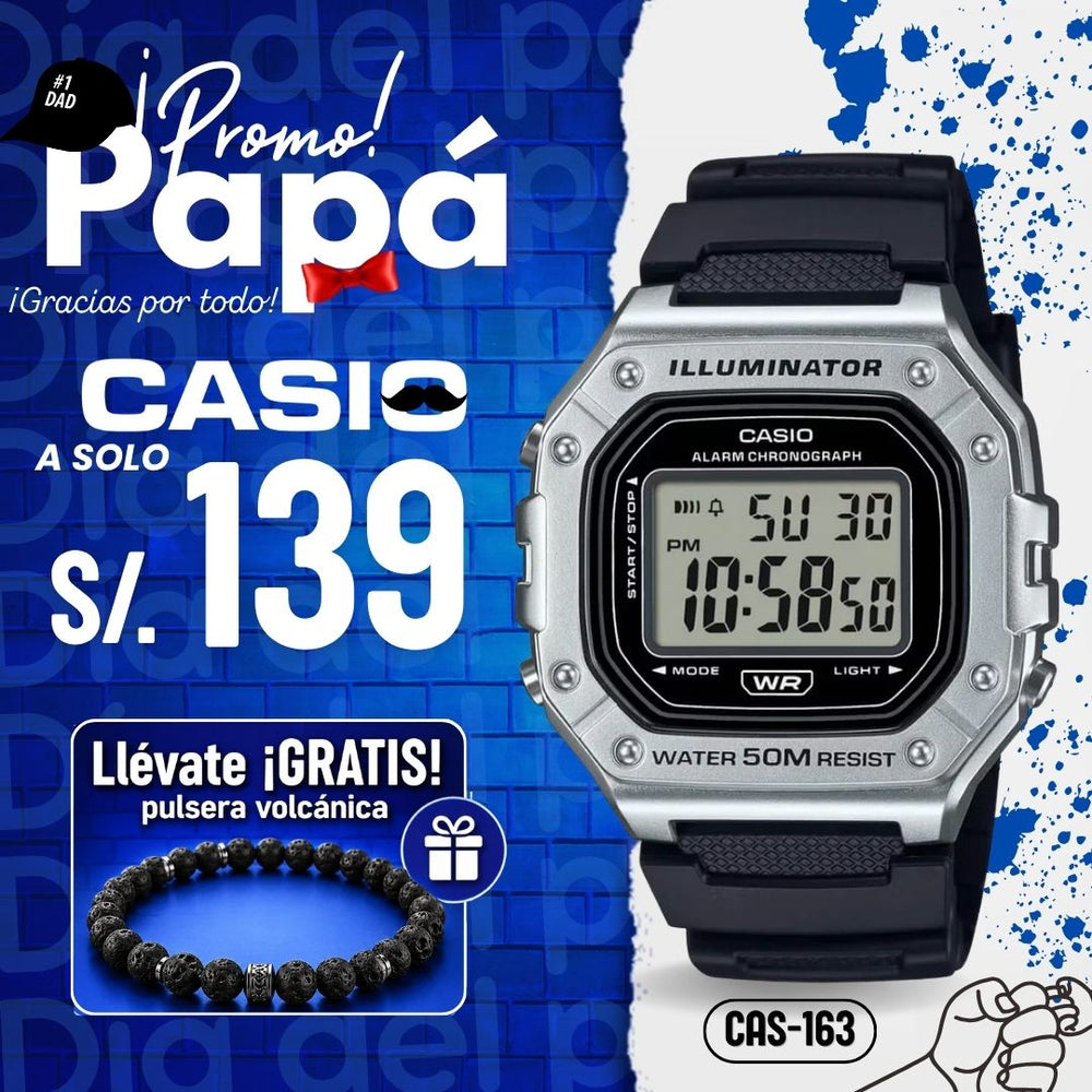 Reloj Casio W-218HM-7A Hombre Resina Negro