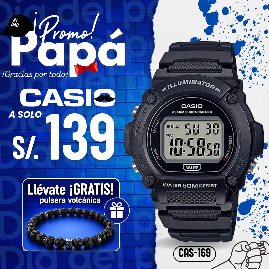 Reloj Casio W-219H-1A Hombre Resina Negro