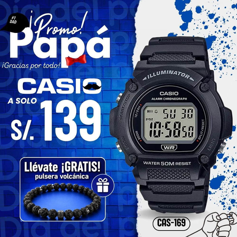 Reloj Casio W-219H-1A Hombre Resina Negro