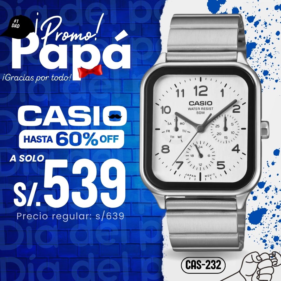 Reloj Casio MTP-M306D-7AVDF Hombre Acero Blanco