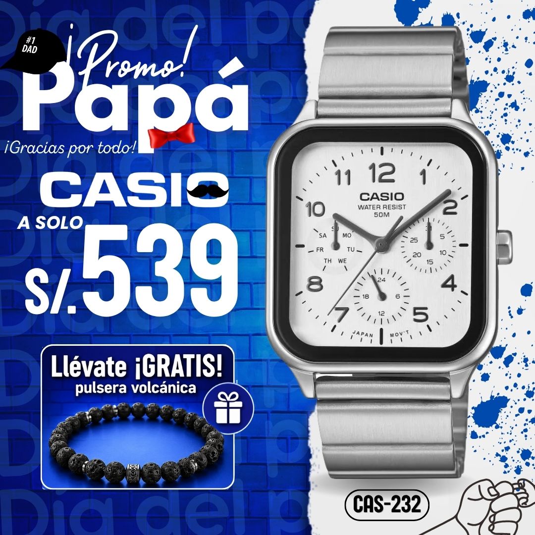 Reloj Casio MTP-M306D-7AVDF Hombre Acero Blanco
