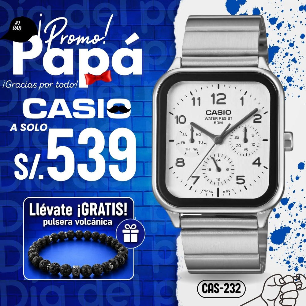 Reloj Casio MTP-M306D-7AVDF Hombre Acero Blanco