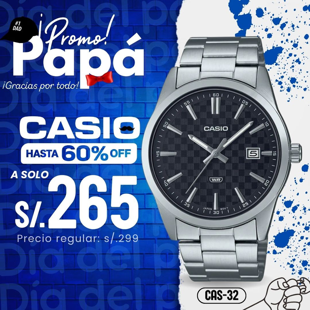 Reloj Casio MTP-VD03D-1A Hombre Acero Plateado
