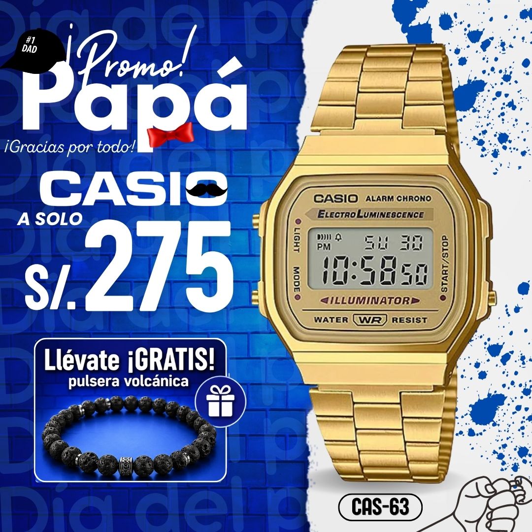 Reloj Casio A168WG-9W Hombre Acero Dorado