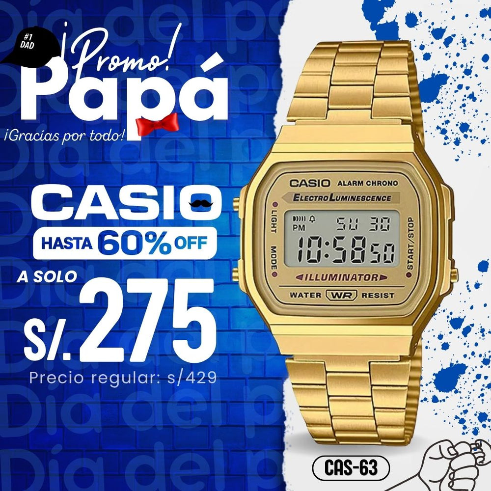 Reloj Casio A168WG-9W Hombre Acero Dorado