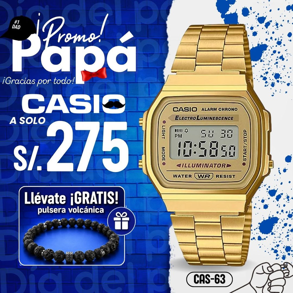 Reloj Casio A168WG-9W Hombre Acero Dorado