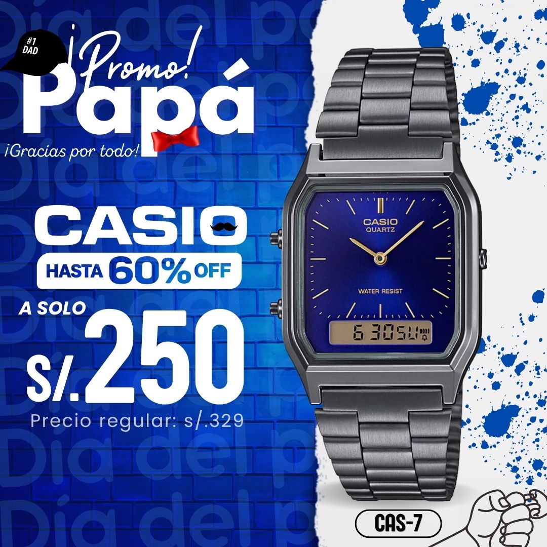 Reloj Casio AQ-230GG-2A Hombre Acero Gris