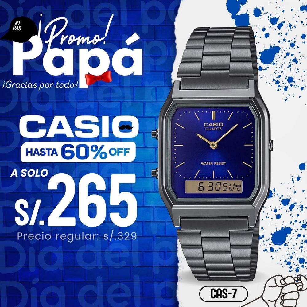 Reloj Casio AQ-230GG-2A Hombre Acero Gris