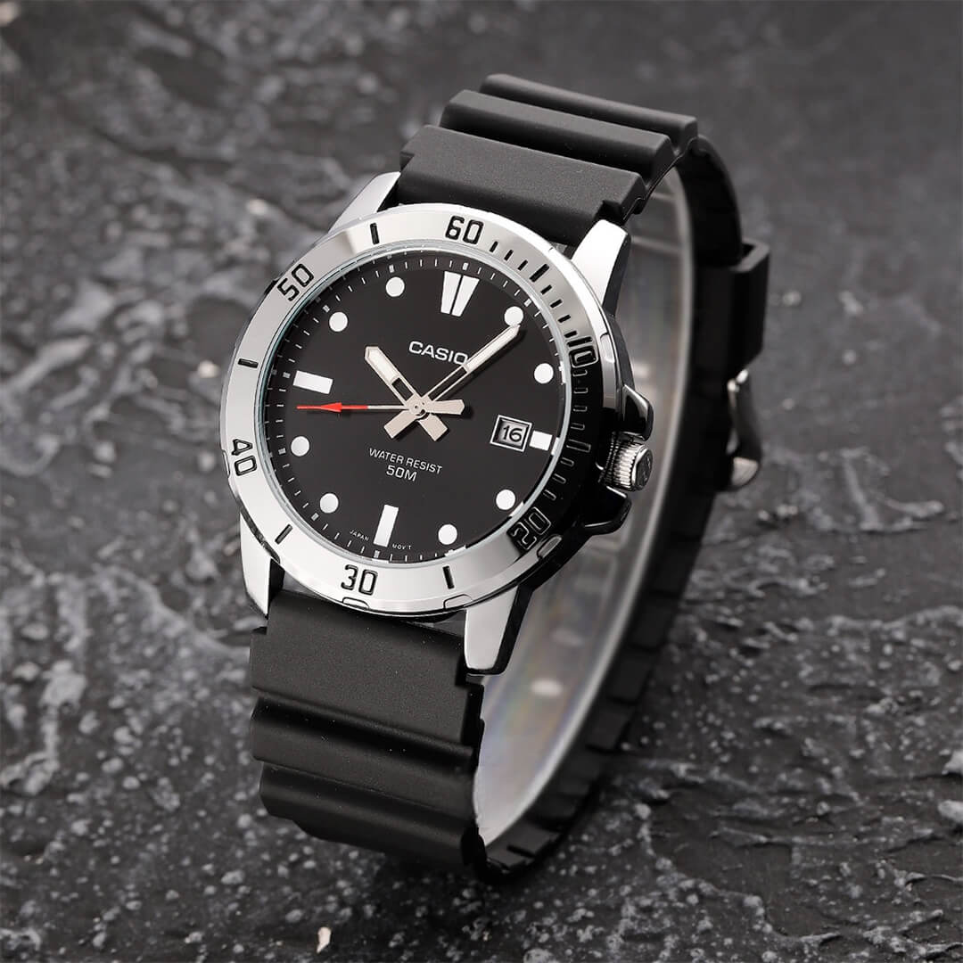 Reloj Casio MTP-VD01-1EV Hombre Resina Negro | CAS-110