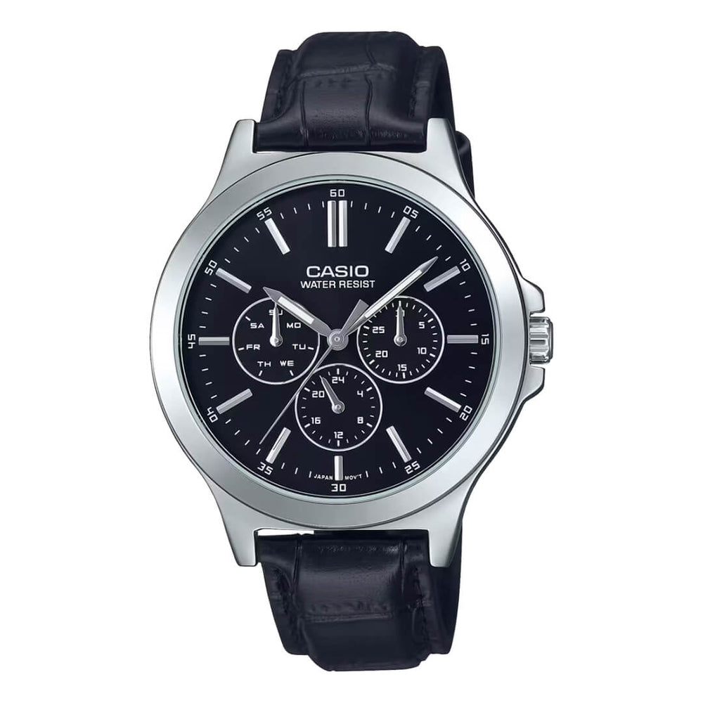 Reloj Casio MTP-V300L-1AU Hombre Cuero Negro