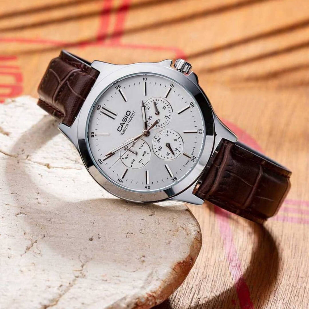 Reloj Casio MTP-V300L-7AU Hombre Cuero Marrón