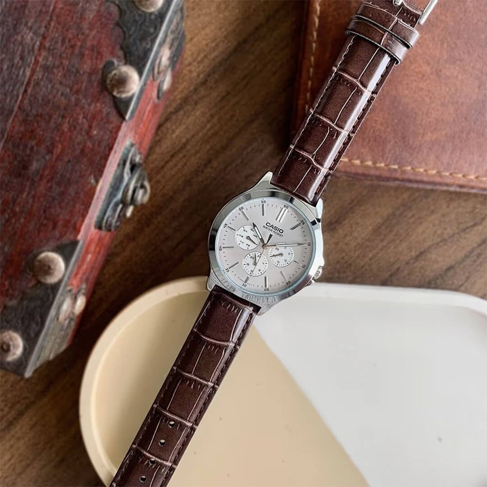Reloj Casio MTP-V300L-7AU Hombre Cuero Marrón