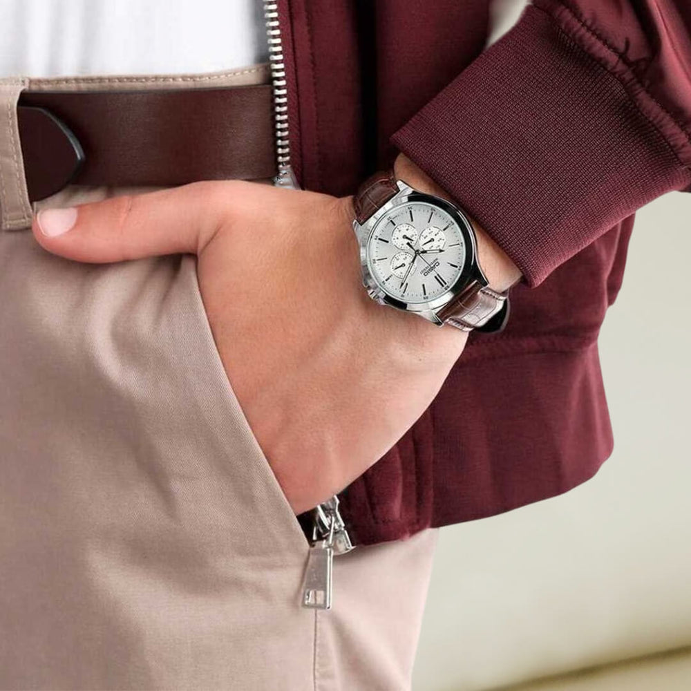Reloj Casio MTP-V300L-7AU Hombre Cuero Marrón