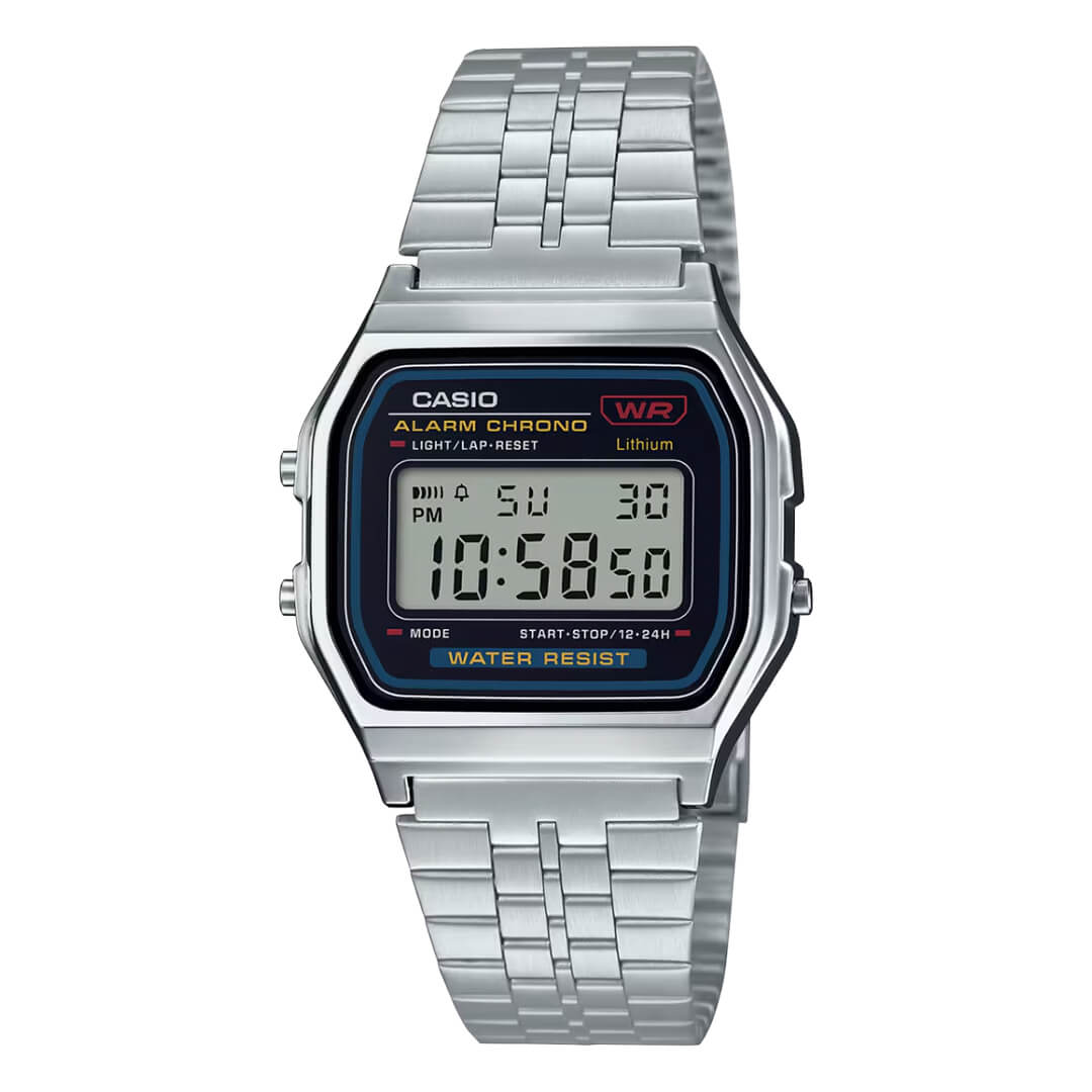 Reloj Casio A159WA-N1 Hombre Acero Plateado | CAS-113