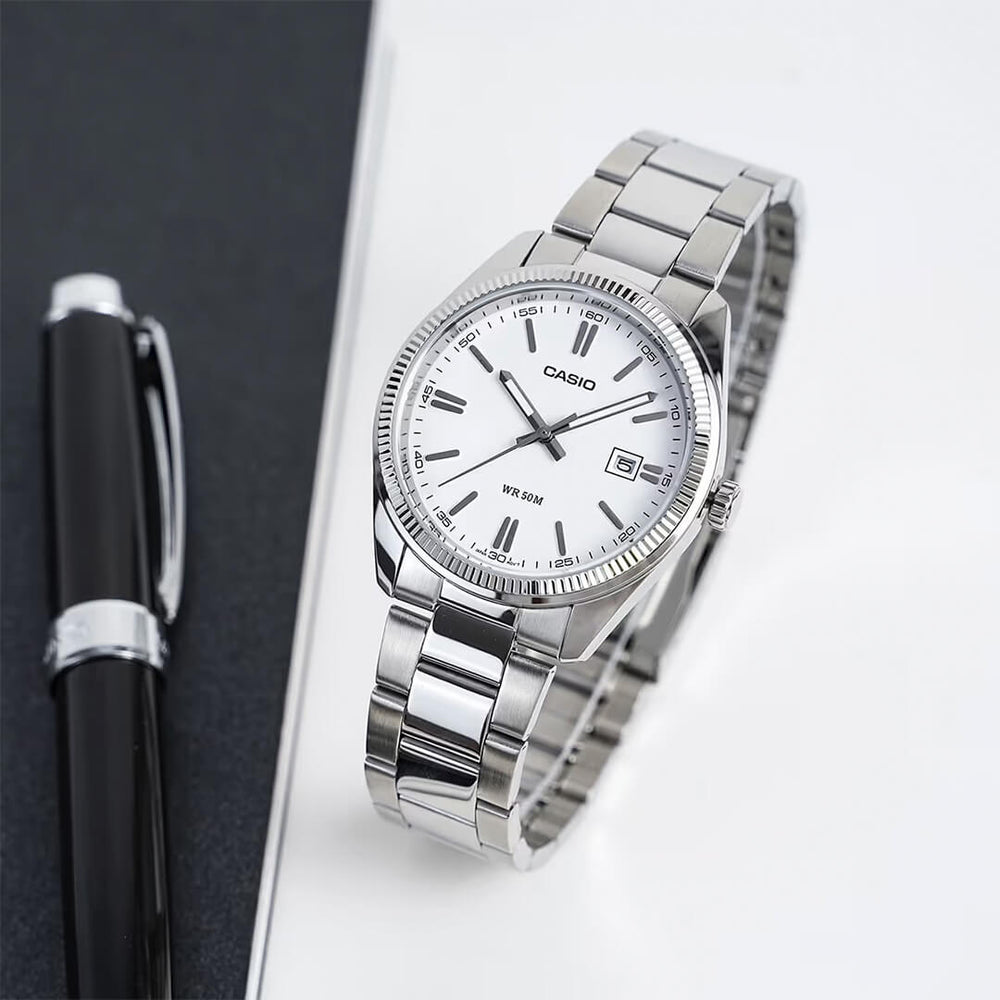 Reloj Casio MTP-1302D-7A1 Hombre Acero Plateado
