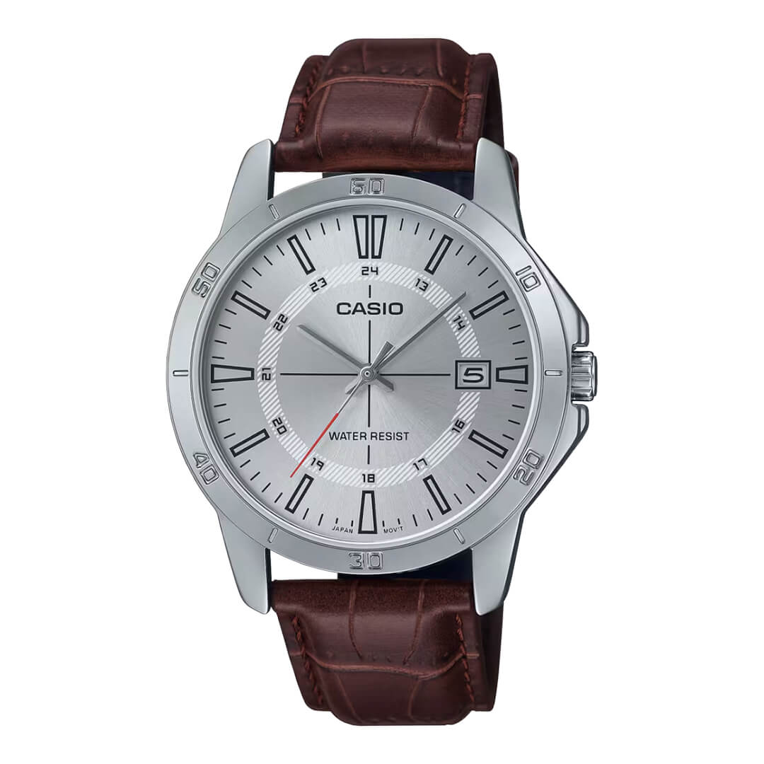 Reloj Casio MTP-V004L-7C Hombre Cuero Marrón | CAS-119