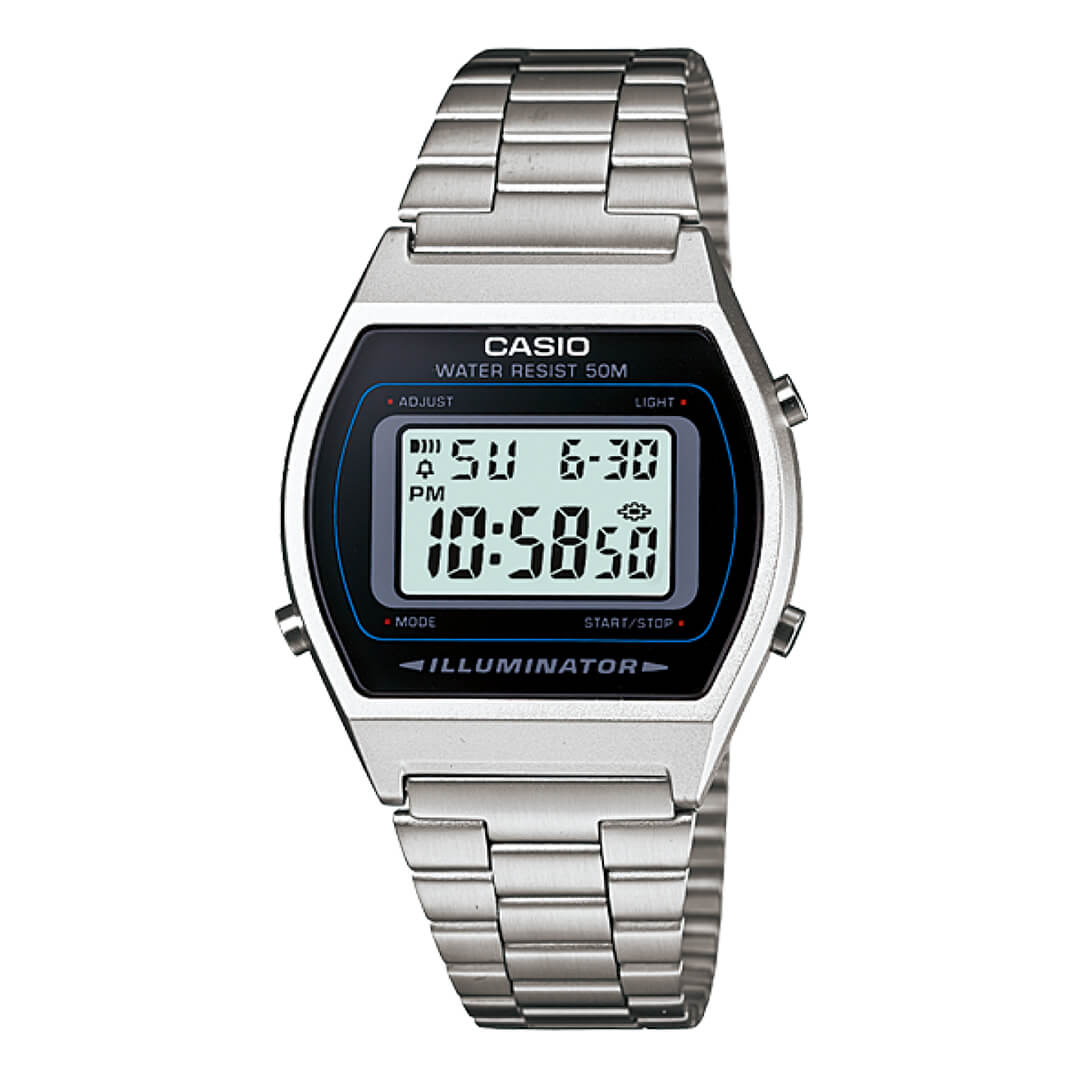 Reloj Casio B640WD-1AV plateado digital vintage