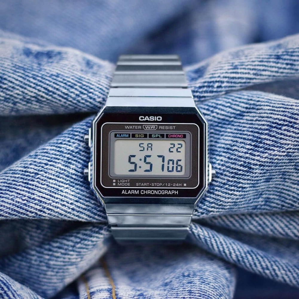 Reloj Casio A700W-1A Hombre Acero Plateado