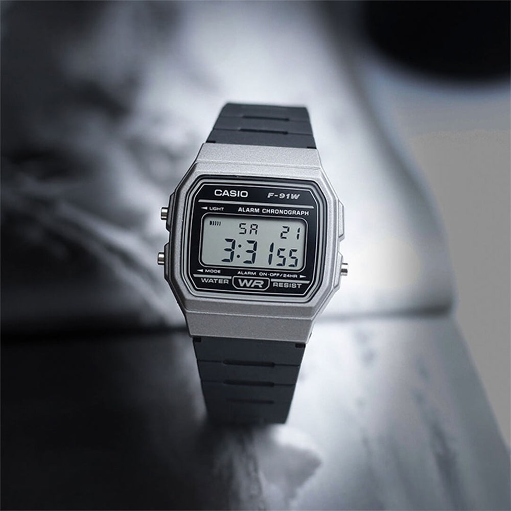 Reloj Casio Retro F-91WM-1BD Hombre Resina Negro