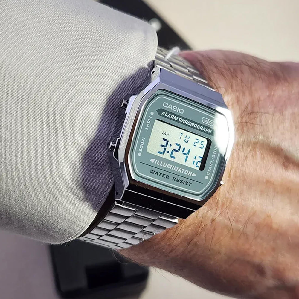 Reloj Casio A168WA-3AYD Hombre Acero Plateado