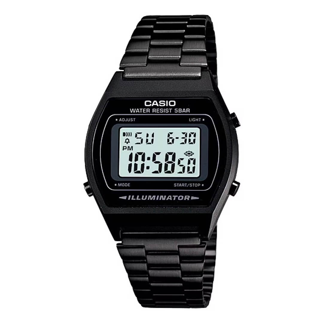 Reloj Casio Vintage B640WB-1A Hombre Acero Negro | CAS-128