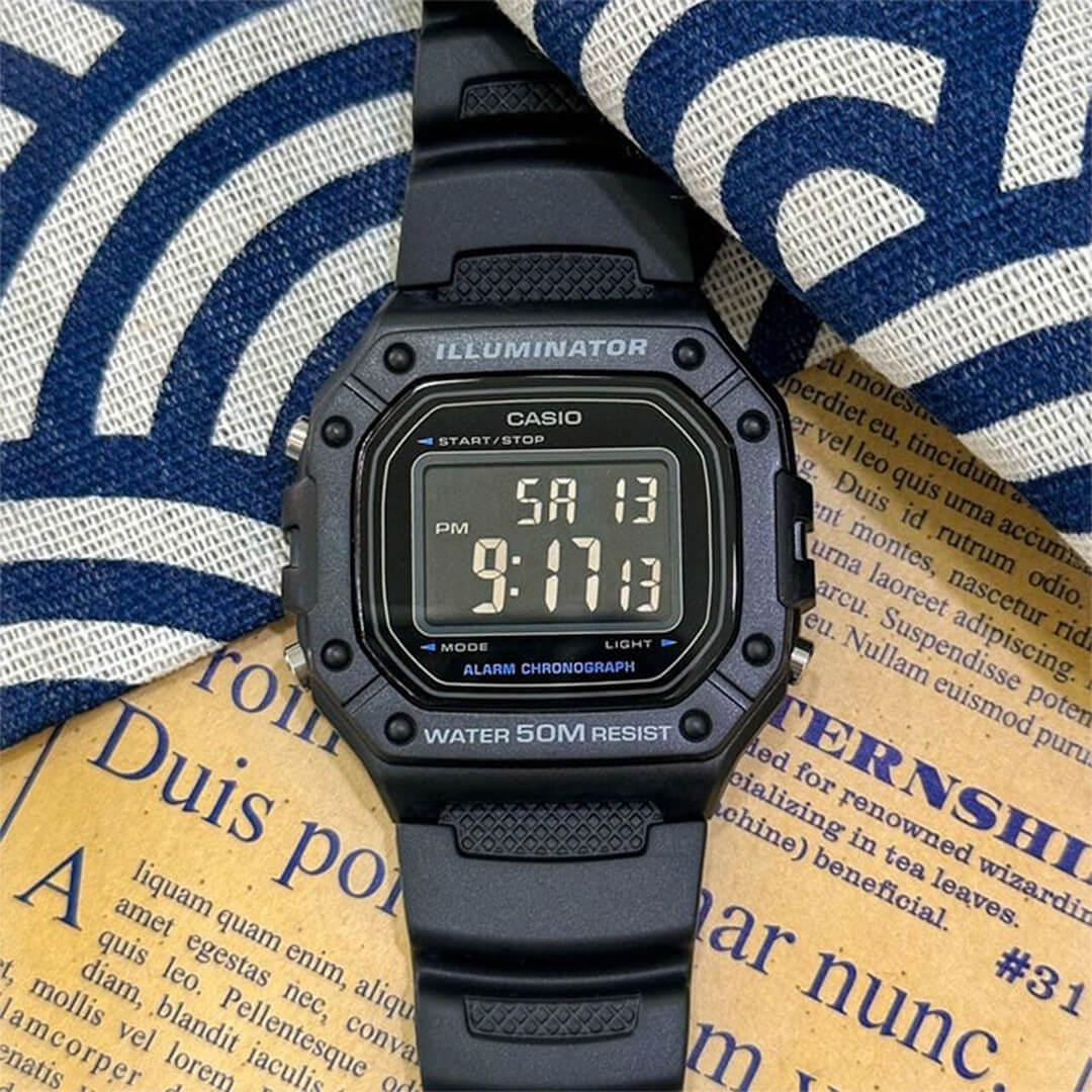 Reloj Casio W-218H-1BV Hombre Resina Negro