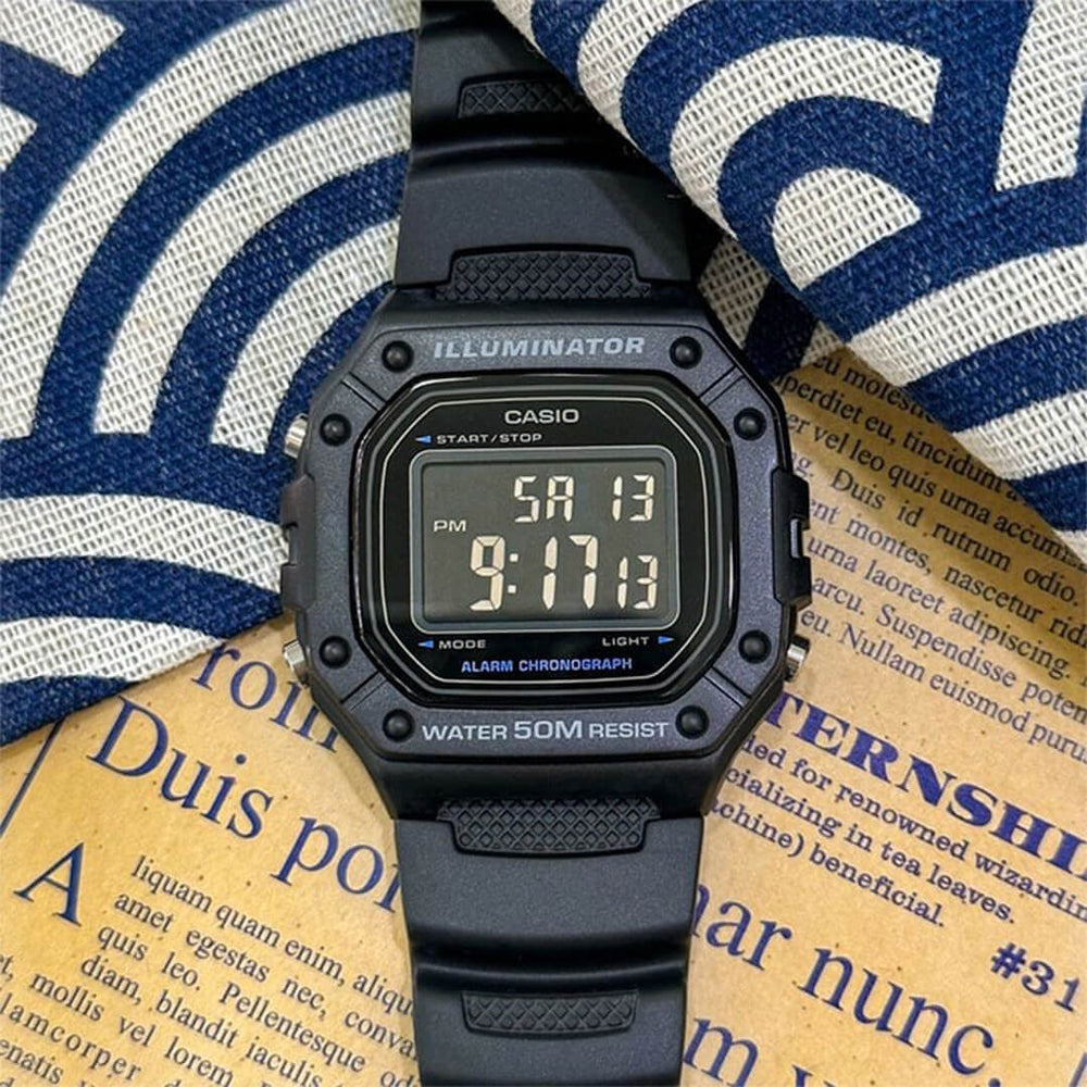 Reloj Casio W-218H-1BV Hombre Resina Negro