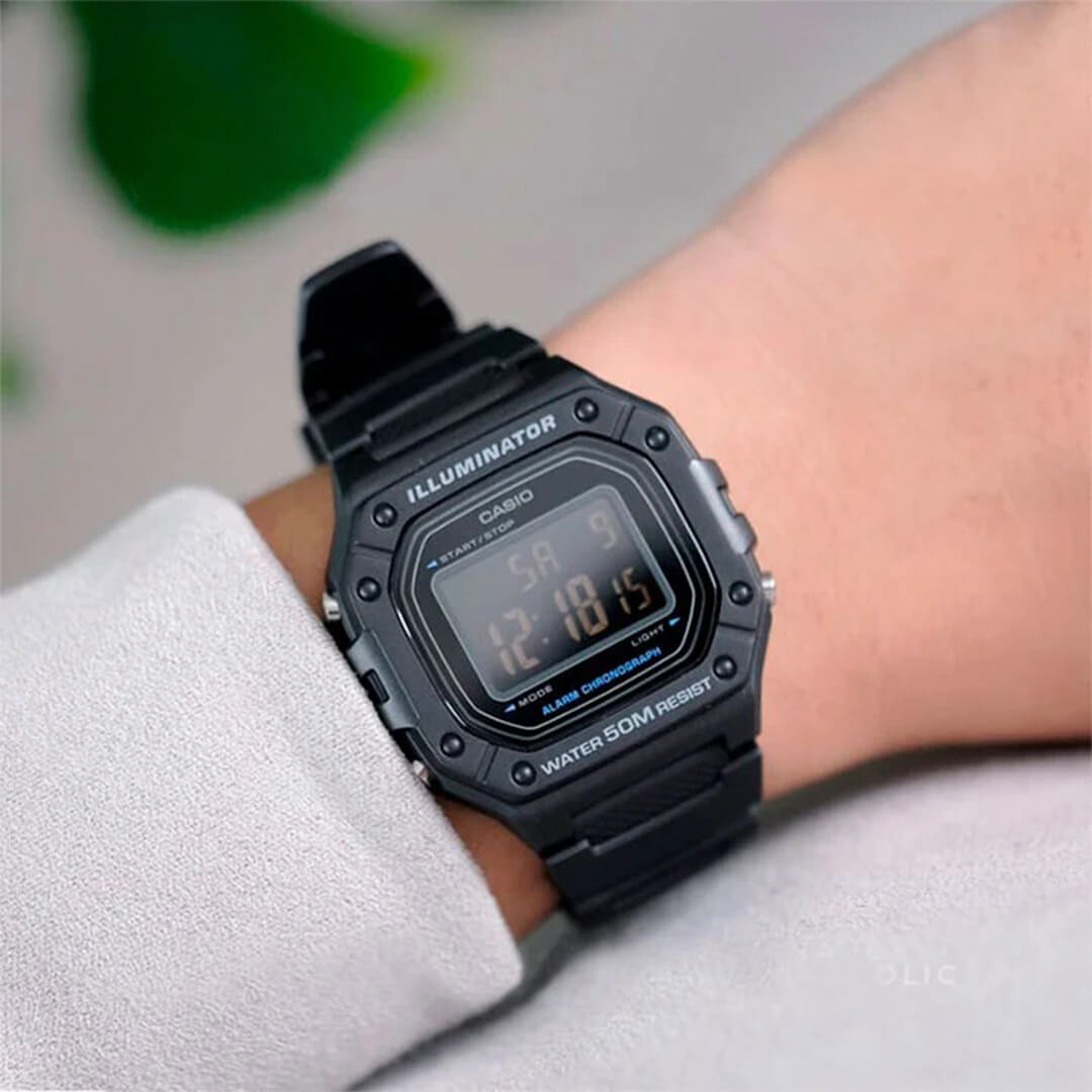 Reloj Casio W-218H-1BV Hombre Resina Negro