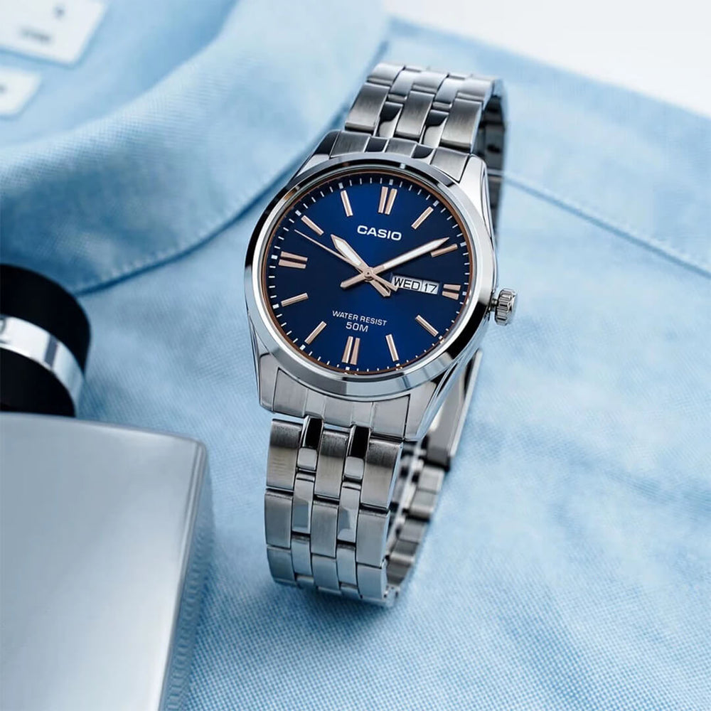 Reloj Casio MTP-1335D-2A2 Hombre Acero Plateado