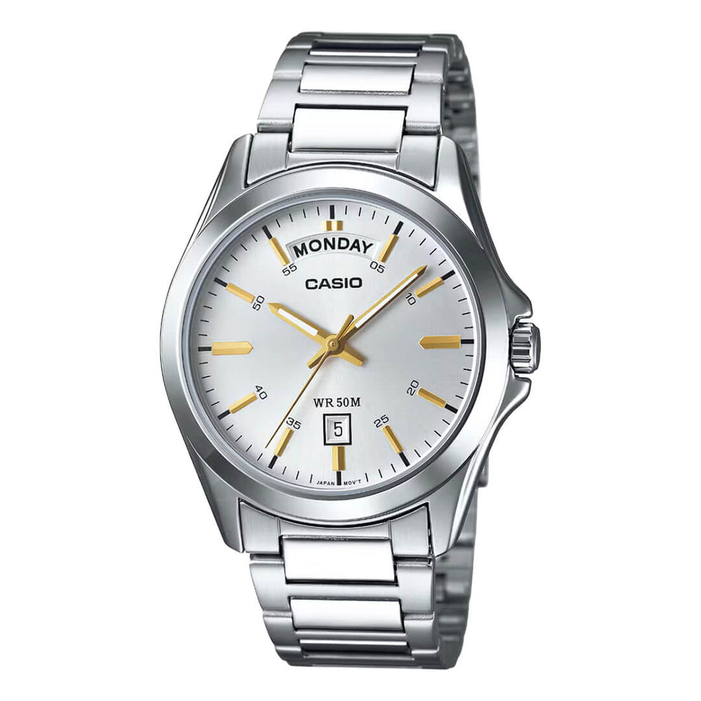 Reloj Casio MTP-1370D-7A2 Hombre Acero Plateado